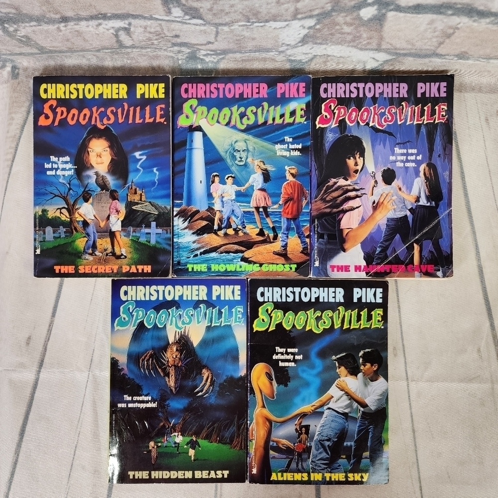 Vintage 90s Christopher Pike Spooksville Paperback Novels Set of 5